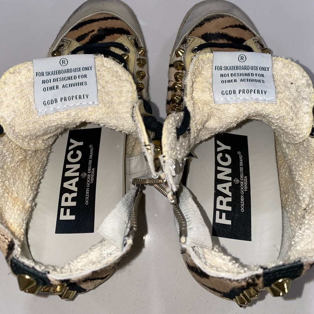 Golden Goose Francy tiger print pony hair high top sneakers - Picture 10 of 16